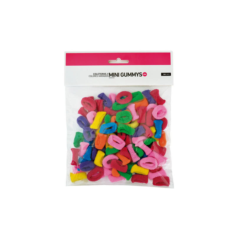 Bifull Mini Gumki do Włosów Asortyment Kolorów Mini Gumki 100 Szt.