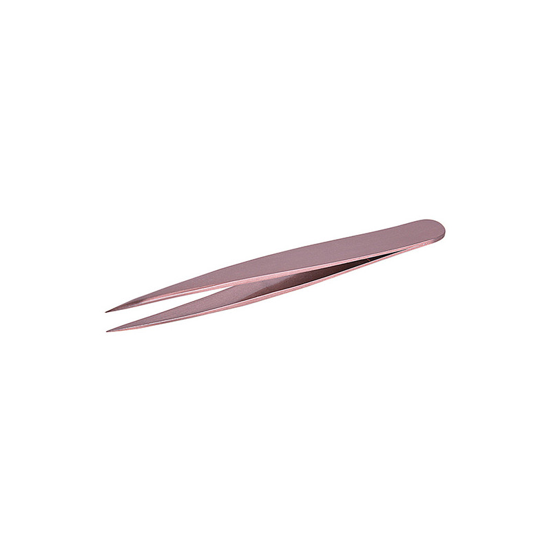 Bifull Różowo-brązowa Pęseta Ergonomiczna Cienka Końcówka 9.5cm