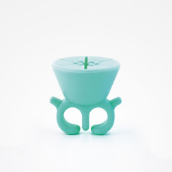 Bifull Topfinger Zielony Pierścień Podpora Emalia