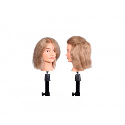 Bifull Głowa Manekina Jasny Blond 35-40cm 100% Włosy Ludzkie Dziewczynka Jasny Blond 40