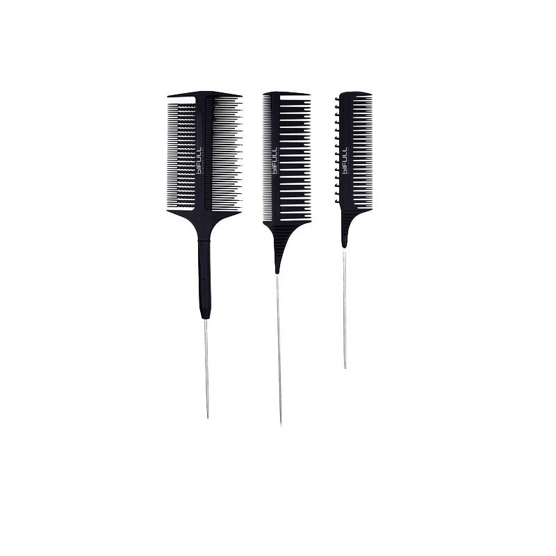 Bifull Pack 3 Specjalne Grzebienie Czarny Balayage Trio Grzebień