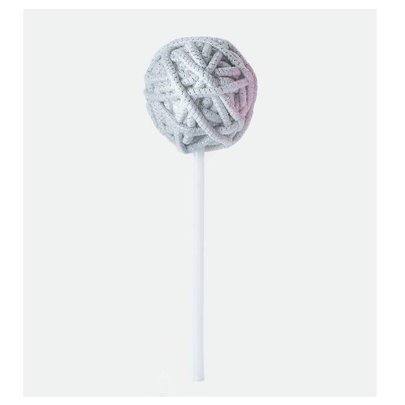 Bifull Lollipop Okrągły Kolor Szary Srebrny