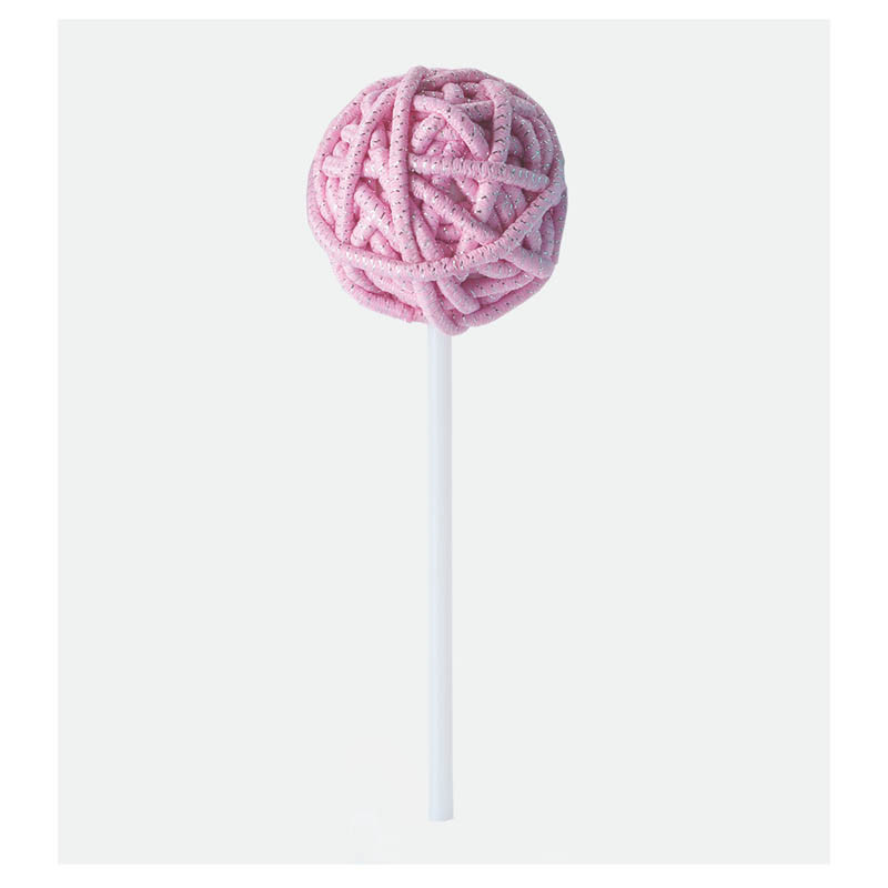 Bifull Lollipop Okrągły Kolor Różowy Srebrny