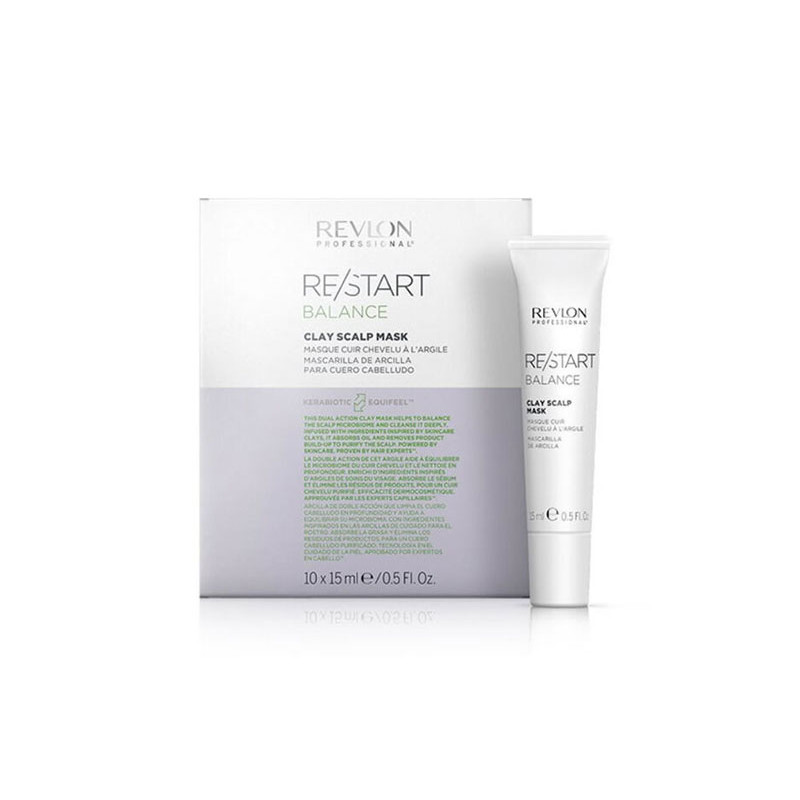Revlon Restart Balance Maska do skóry głowy z glinką (10x15ml)