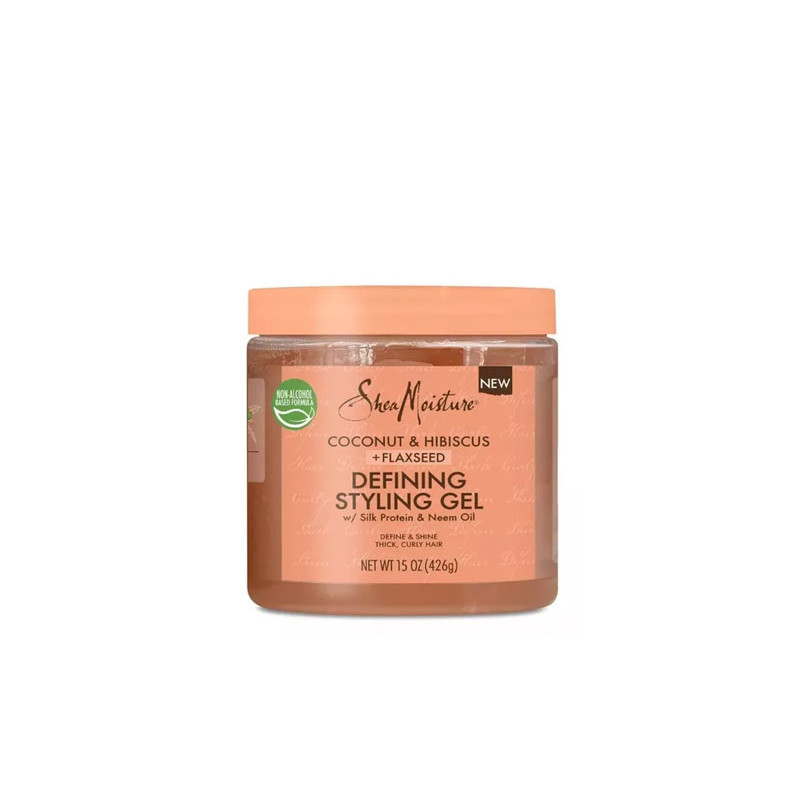 Shea Moisture Kokos i Hibiskus+Siemię Lniane Definiujący Żel do Stylizacji (426g/431gr)