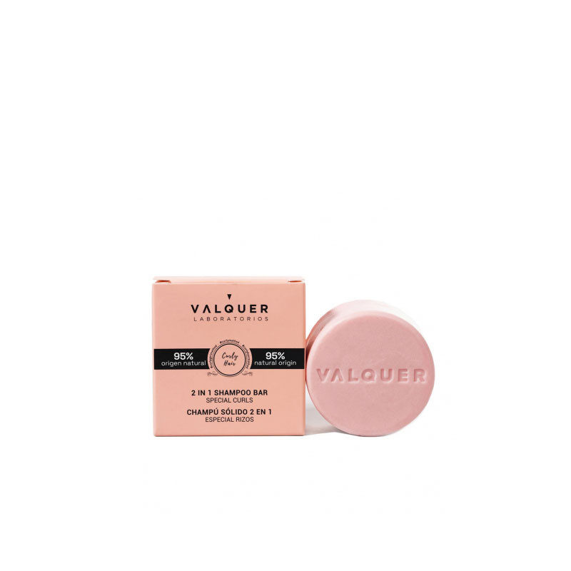 Valquer Szampon i odżywka w kostce 2 w 1 Do włosów kręconych (70g)