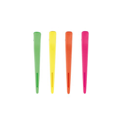 Wad Zestaw profesjonalnych klipsów do włosów Żółty, Różowy, Zielony, Pomarańczowy 4szt/Opakowanie