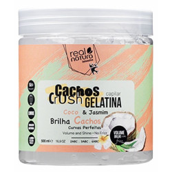 Real Natura Cachos Crush Żelatyna Capilar Kokos i Jaśmin (500ml)