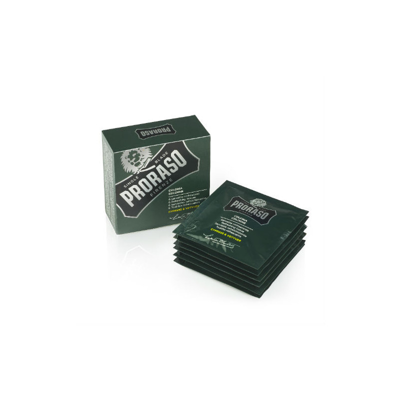 Proraso Zielona Linia Odświeżające chusteczki (6 sztuk)