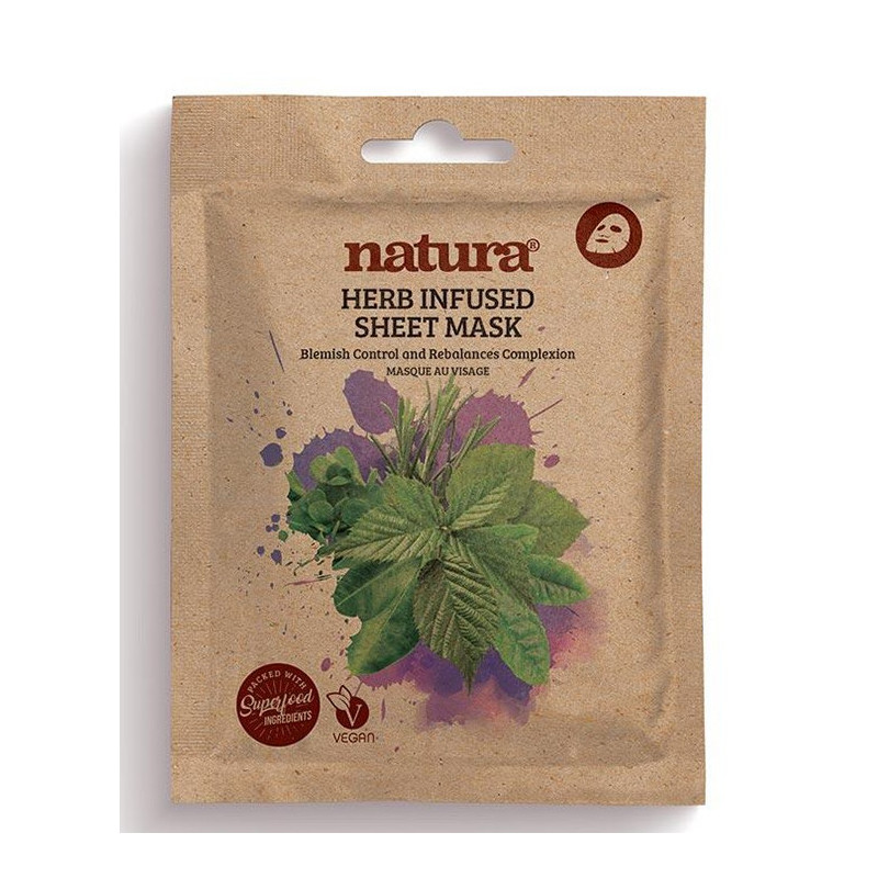 Natura Maska w płachcie nasączona ziołami (22ml)