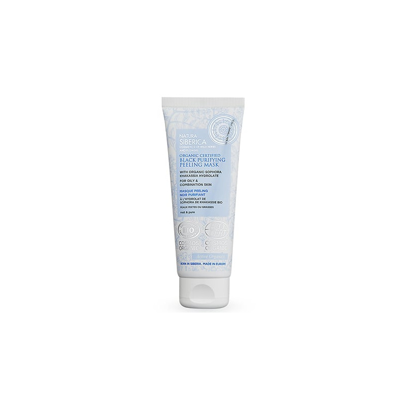 Natura Siberica Czarna Oczyszczająca Maska Peelingująca (75ml)