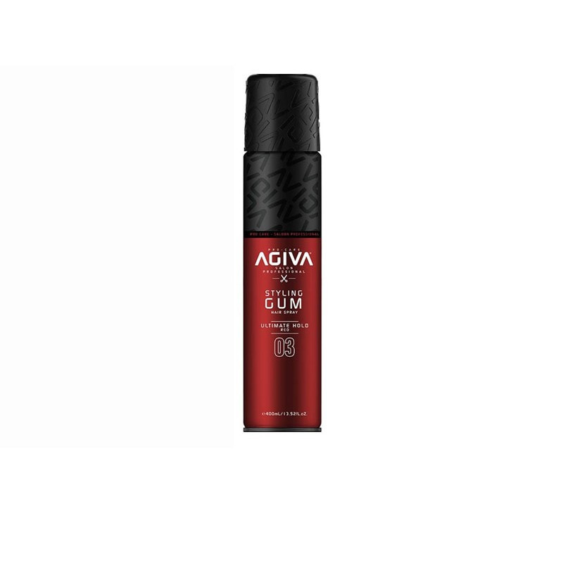 Agiva Lakier do włosów Guma do stylizacji Ekstremalne utrwalenie Czerwony (400ml)