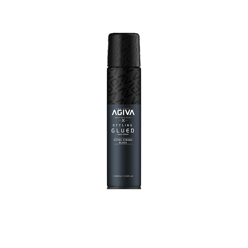Agiva Stylizujący Glued Lakier do włosów bardzo mocny czarny 400ml